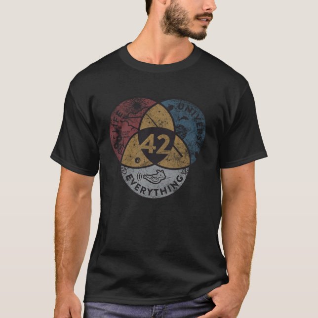 T-shirt Venn Diagram 42 Life The Universe And Everything 8 (Devant)