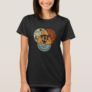 T-shirt Vénn Diagramme Vie L'Univers Et Tout - 42