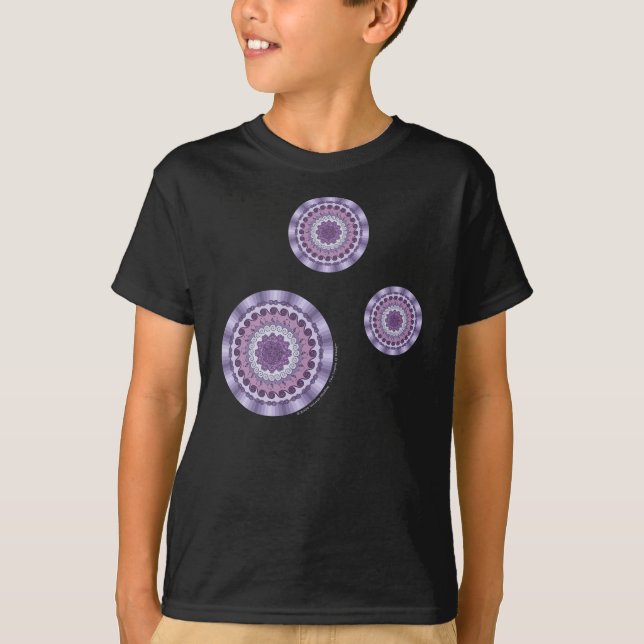 T-shirt Vent Mandala Chemise foncée pour enfants et bébé (Devant)