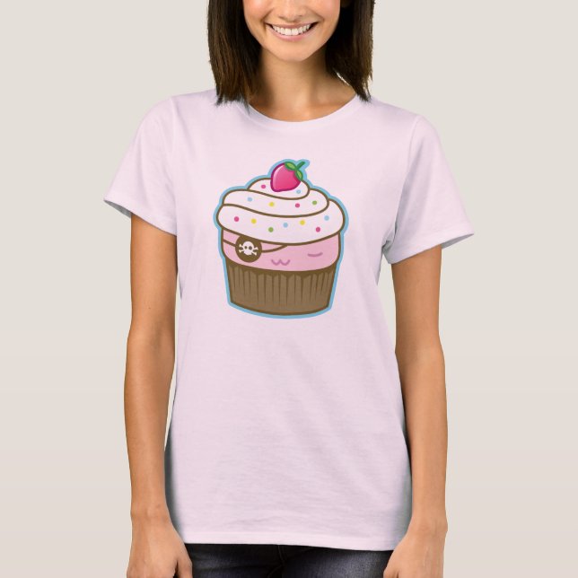 T-shirt VENTE ! 25 $ cupcake pirate (Devant)