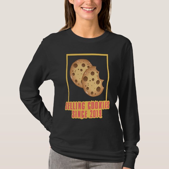 T-shirt Vente de biscuits depuis 2019 Fabrication de biscu (Devant)