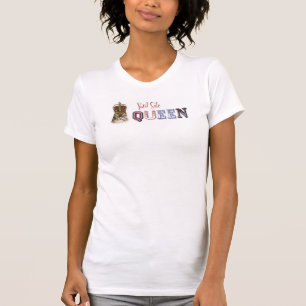 T-shirt Vente de cour vintage Reine avec chat en Couronne