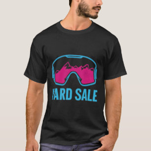 T-shirt Vente de pelouse Ski drôle Rétro skieur Montagne C