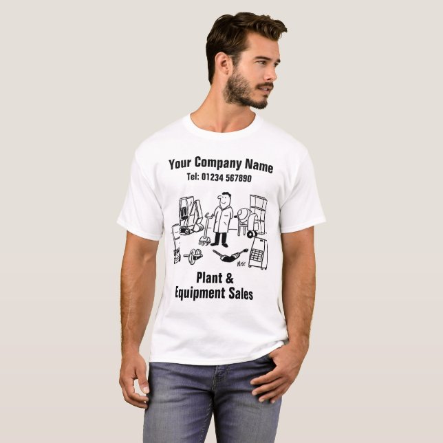 T-shirt Vente ou location de plante et d'équipement (Devant entier)