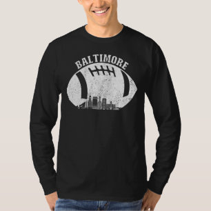 T-shirt Ventilateur Baltimore Skyline de football Vintage