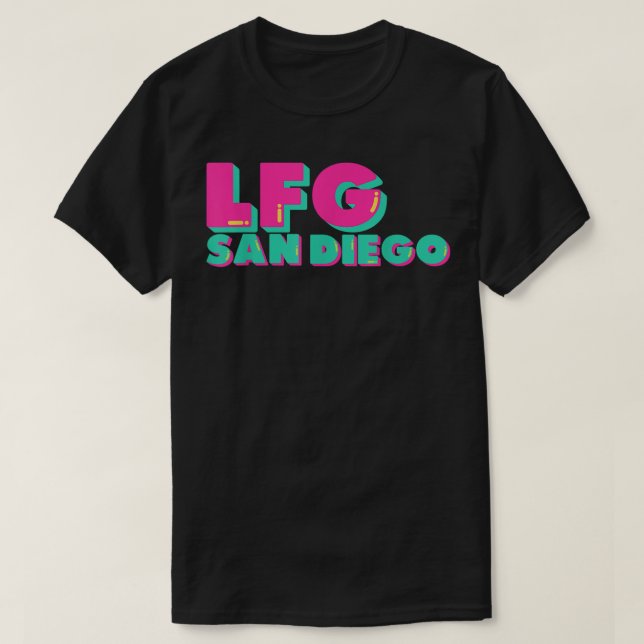 T-shirt Ventilateur de baseball de LFGSD San Diego Sports  (Design devant)