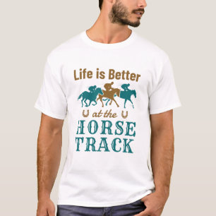 T-shirt Ventilateur De Course À Cheval, La Vie Est Meilleu
