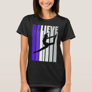 T-shirt Ventilateur de danse de filles de motivation rétro
