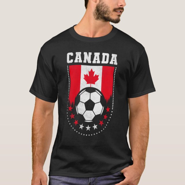 T-shirt Ventilateur de football du drapeau du Canada (Devant)