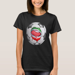 T-shirt Ventilateur de football iranien Bouche Drapeau ira
