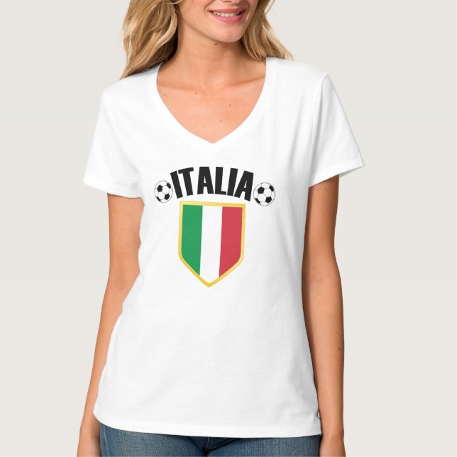 T-shirt Ventilateur de football italien Italie (Devant)