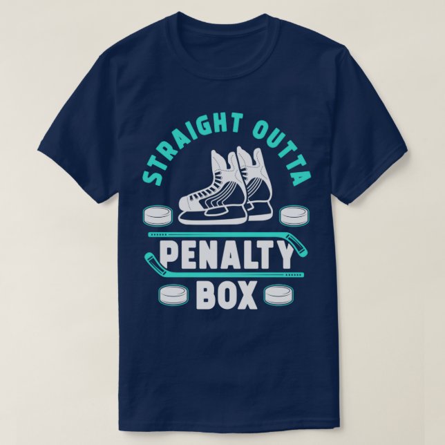 T-shirt Ventilateur de hockey sur glace boîte de pénalité  (Design devant)