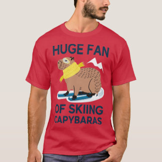 T-shirt Ventilateur de ski Capybaras drôle capybara