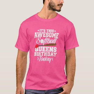 T-shirt Ventilateur de softball Anniversaire Graphisme Fem