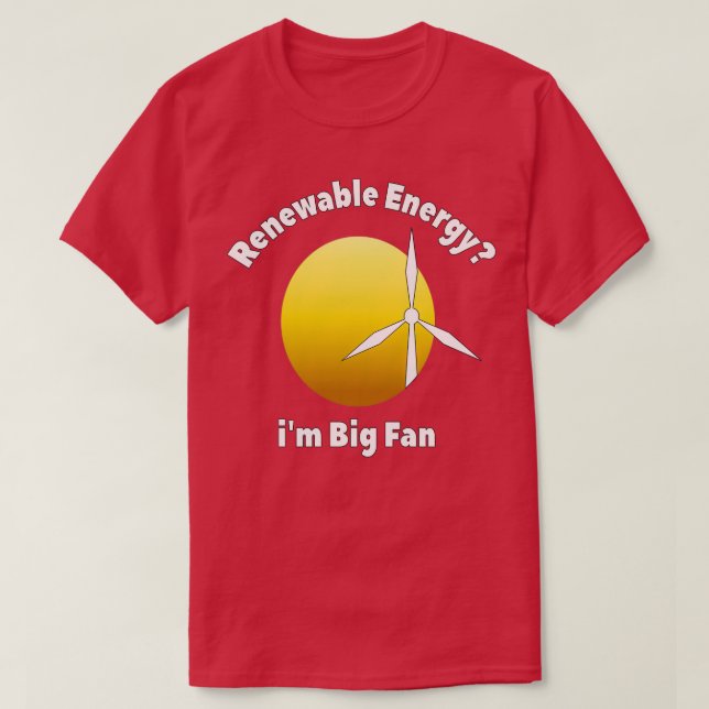 T-shirt Ventilateur grand ix27m d'énergie renouvelable (Design devant)