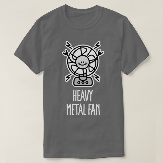 T-shirt Ventilateur métallique lourd amusant Punk Hard Roc (Design devant)