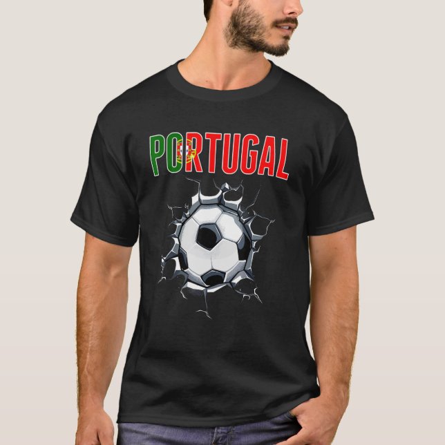 T-shirt Ventilateurs De Football Portugais - Football Port (Devant)