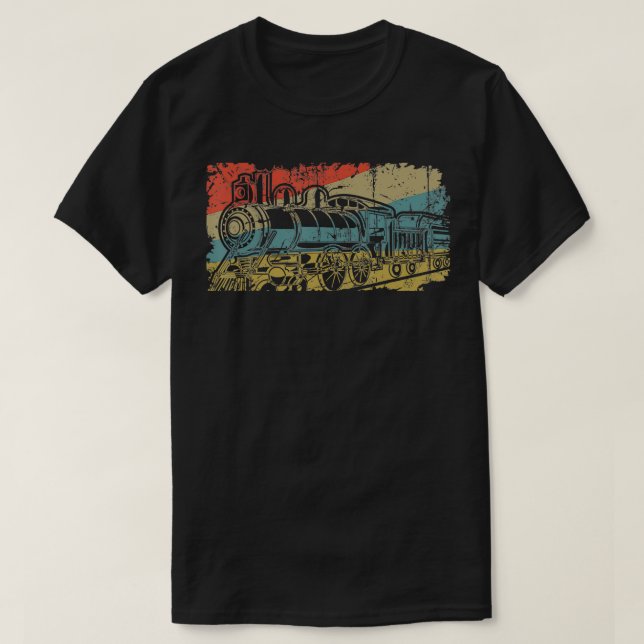 T-shirt Ventilateurs Railroad vintages Retro Railfan Steam (Design devant)