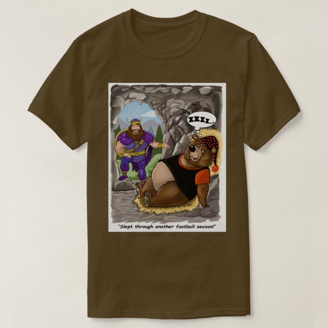 T-shirt Ventilateurs Vikings du Minnesota Vikings vs Ours  (Design devant)