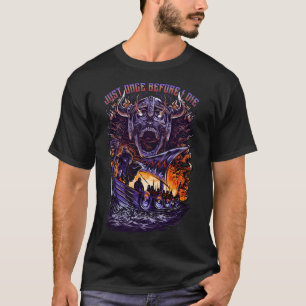 T-shirt Ventilateurs Vikings Juste Une Fois Avant Que Je M