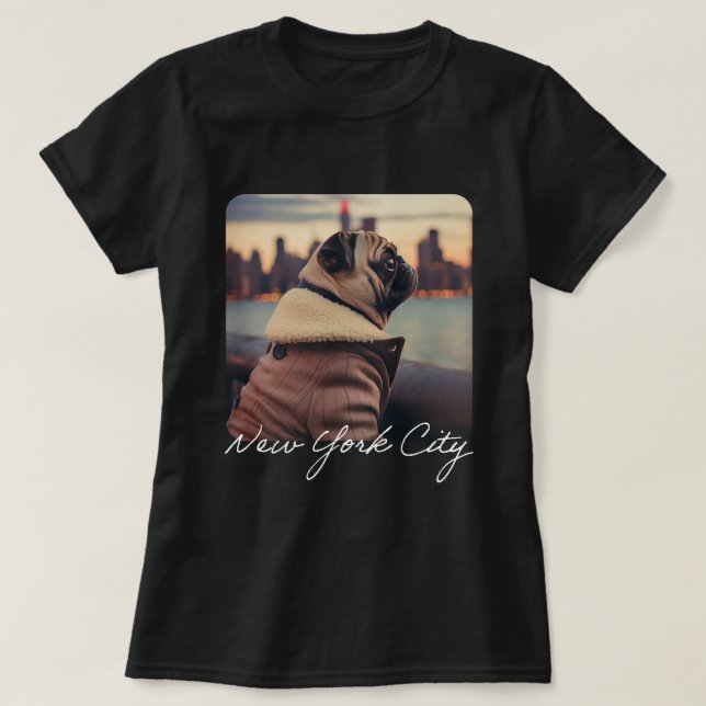 T-shirt Vents d'automne et de Carlin de New York (Design devant)