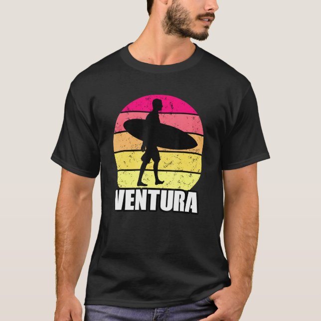 T-shirt Ventura Beach Surfer Surf (Devant)