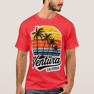 T-shirt Ventura California Vintage Sunset Palm Trees les a