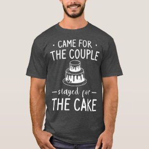 T-shirt Venu pour le couple est resté pour le gâteau de ma