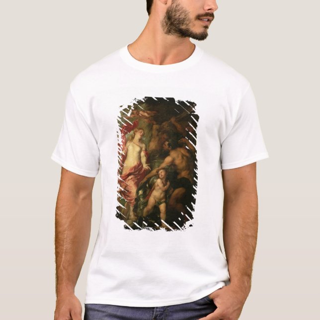 T-shirt Vénus demandant Vulcan l'armure d'Aeneas (huile (Devant)