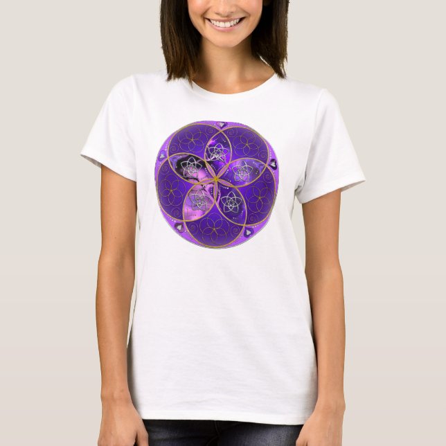 T-shirt Vénus Fleur de l'amour finART rose violet (Devant)