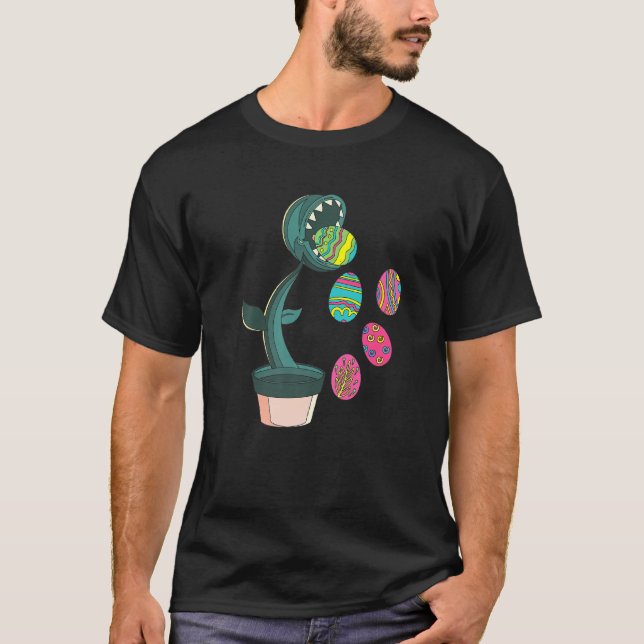 T-shirt Vénus Piège Volant Manger Oeuf Pâques Jour Funky G (Devant)