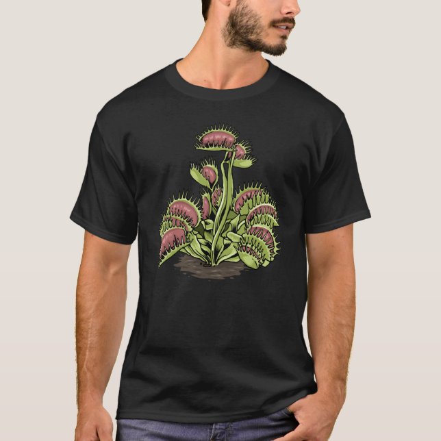 T-shirt Vénus Trap Plante Carnivore Plante Vénus Fly (Devant)