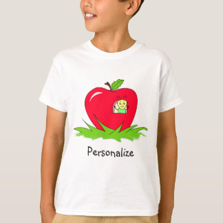 T-shirt Ver à Apple rouge avec le nom