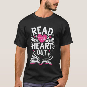 T-shirt Ver à livres Lis dans ton cœur Bibliothécaire