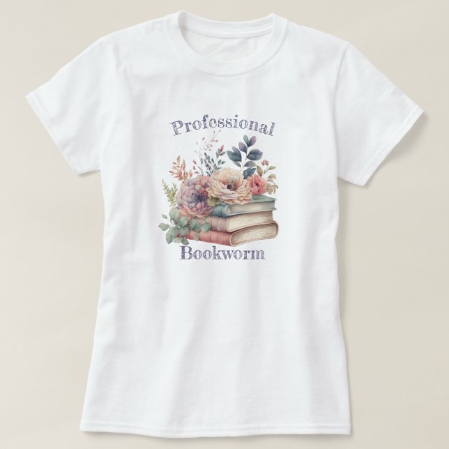T-shirt Ver de bibliothèque professionnel (Design devant)