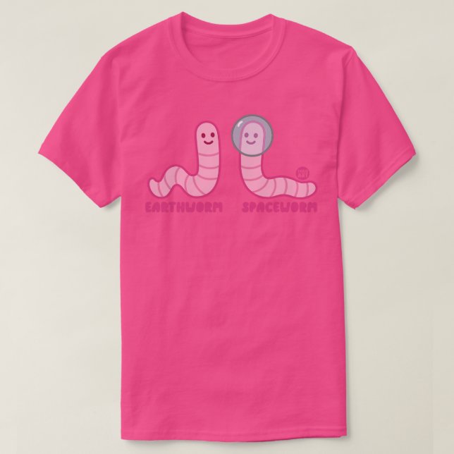 T-shirt ver de terre ver de l'espace (Design devant)