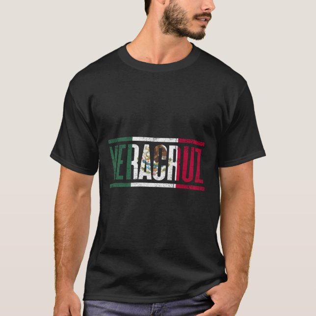 T-shirt Veracruz avec le drapeau du Mexique (Devant)