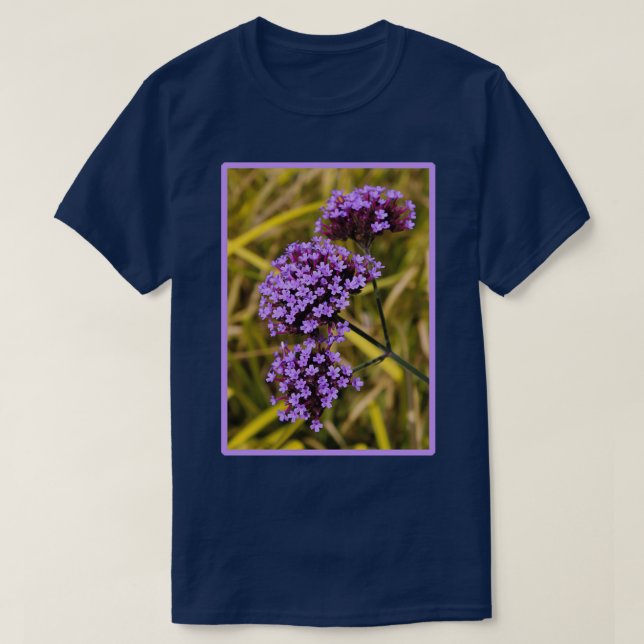 T-shirt Verbena bonariensis à fleurs violettes (Design devant)