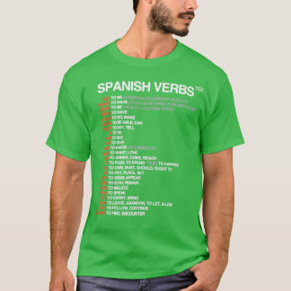 T-shirt Verbes Espagnol 101 Espagnol