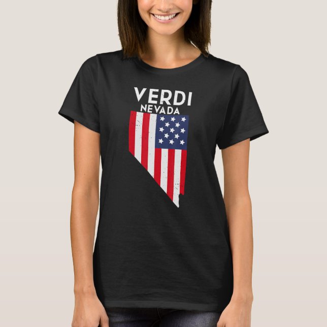 T-shirt Verdi Nevada USA State America Travel Nevadan (Devant)