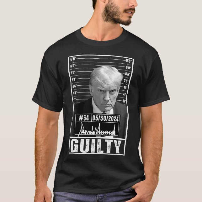 T-shirt Verdict de condamnation Donald Trump Mug Shot Jail (Devant)