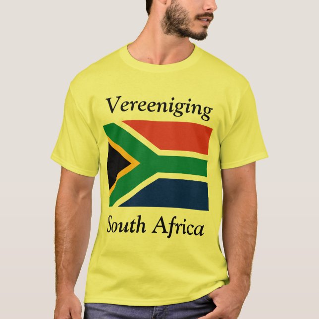 T-shirt Vereeniging, Afrique du Sud avec le drapeau sud-af (Devant)