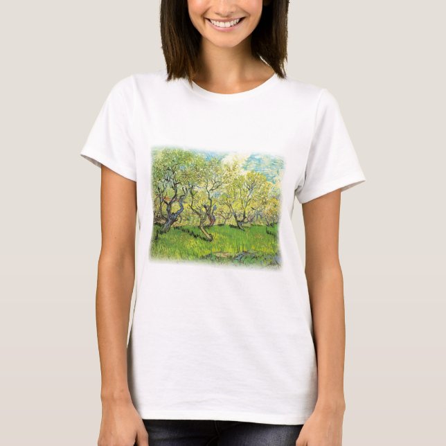 T-shirt Verger en fleurs copie de Van Gogh (Devant)