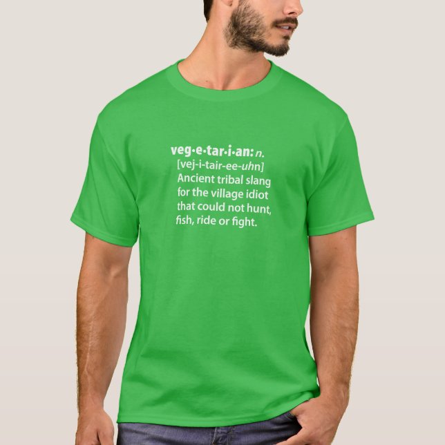 T-shirt Vergetarian definition dictionairy (Devant)