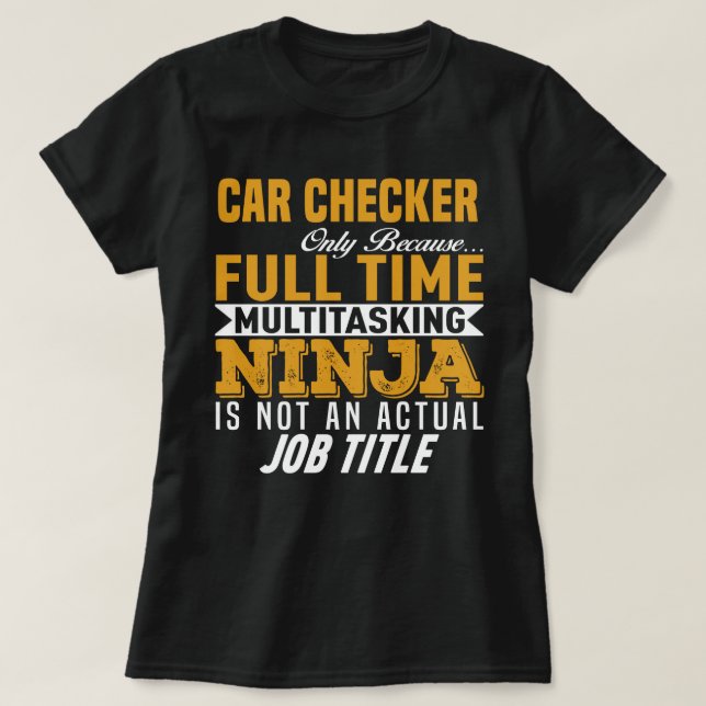 T-shirt Vérificateur de voiture (Design devant)