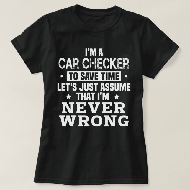 T-shirt Vérificateur de voiture (Design devant)