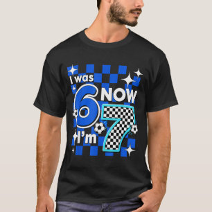 T-shirt Vérification Bleue J'avais 6 Ans Maintenant J'ai 7