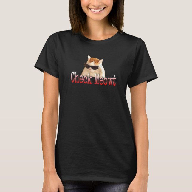 T-shirt Vérifier le chat Meow (Devant)
