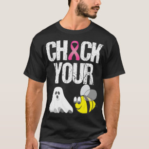 T-shirt Vérifier vos abeilles Boo Drôle Cancer du sein Hal