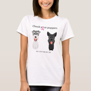 T-shirt Vérifier vos chiots Fundy Sensibilisation au canc